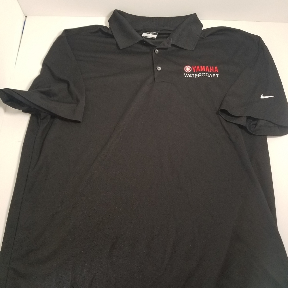 Black Golf Nike Dri Fit Polo Shirt Yamaha